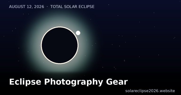 Eclipse photography gear for the August 12 2026 total solar eclipse